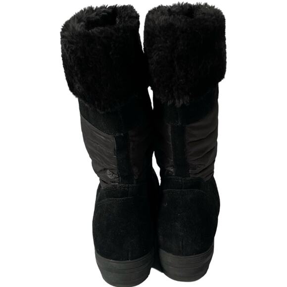 Lands’ End Women’s Drift Snow Boots Black Suede Size 9.5 - Picture 4 of 9